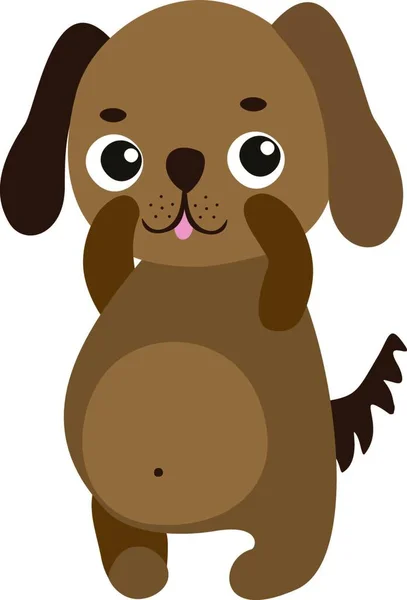 茶色の目をした可愛い犬 — ストックベクタ