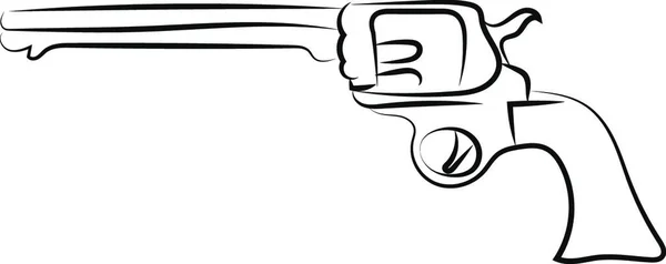 Старый Ретро Пистолет Иллюстрация Вектор Белом Фоне — стоковый вектор