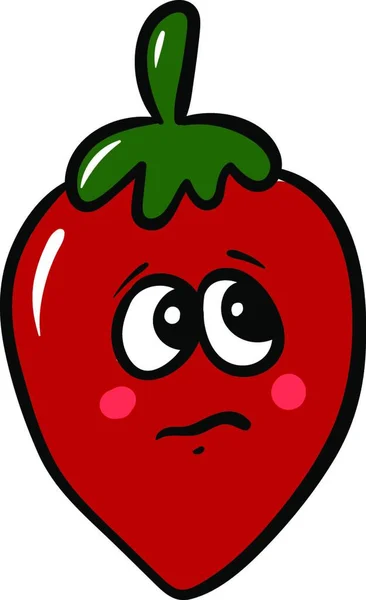 Uma Ilustração Uma Mascote Tomate Vermelho — Vetor de Stock