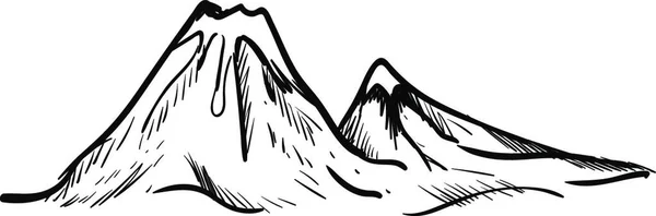 Wektor Ilustracja Tła Dla Projektu Morza Góry Chmury Śnieg Drzewa — Wektor stockowy