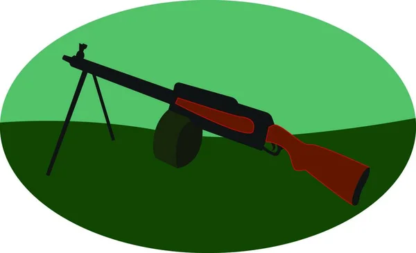 Maschinengewehr Illustration Vektor Auf Weißem Hintergrund — Stockvektor