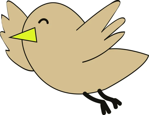 Gelukkig Vogeltje Illustratie Vector Witte Achtergrond — Stockvector