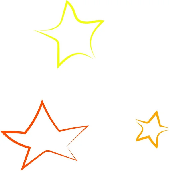 Stern Symbol Isoliert Auf Weißem Hintergrund — Stockvektor