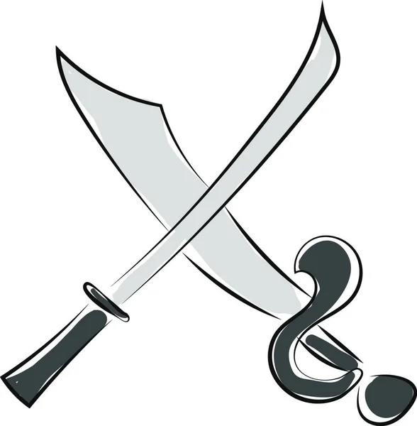 Bir Kılıcın Çizimi — Stok Vektör