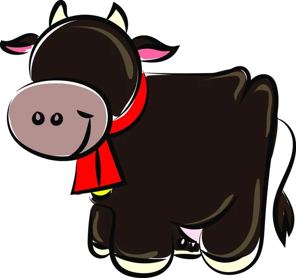 Illustration Cute Cartoon Cow — Stock Vector