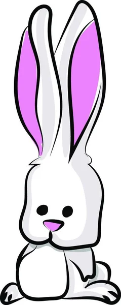 Cute Little Bunny Ilustracja Wektor Białym Tle — Wektor stockowy