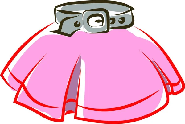 Spódnica Różowa Kobieta Ilustracja Wektor Białym Tle — Wektor stockowy