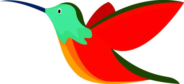 Ilustrace Ptáka Červeným Zobákem — Stockový vektor