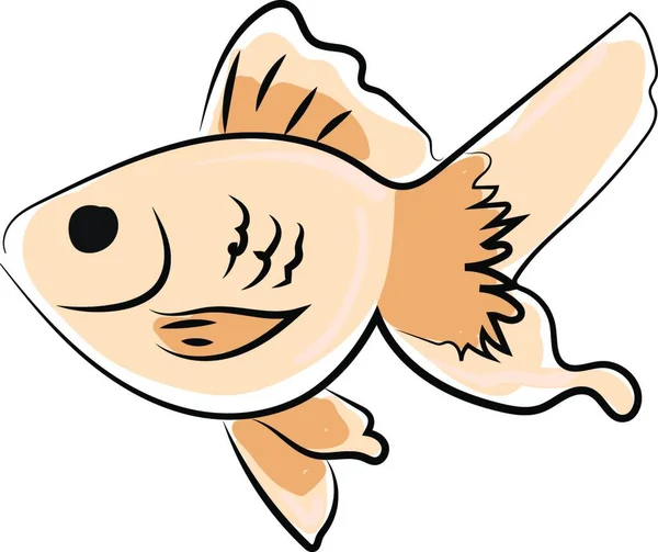 Illustration Eines Niedlichen Cartoon Fisches — Stockvektor