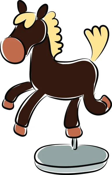 Pequeño Recuerdo Caballo Ilustración Vector Sobre Fondo Blanco — Vector de stock