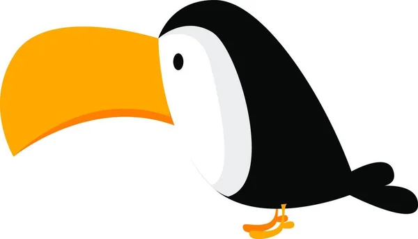 Vogel Mit Großem Schnabel Illustration Vektor Auf Weißem Hintergrund — Stockvektor