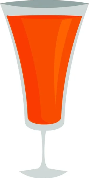 Glas Met Jus Orange Illustratie Vector Witte Achtergrond — Stockvector