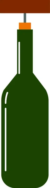 Botella Vino Ilustración Vector Sobre Fondo Blanco — Archivo Imágenes Vectoriales