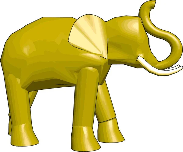 Modelo Elefante Ilustración Vector Sobre Fondo Blanco — Vector de stock