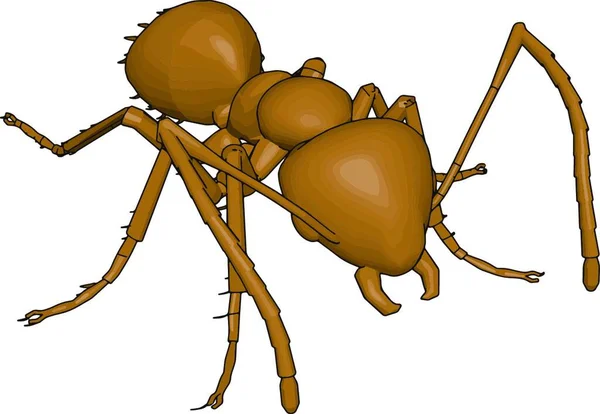 Geel Ant Illustratie Vector Witte Achtergrond — Stockvector