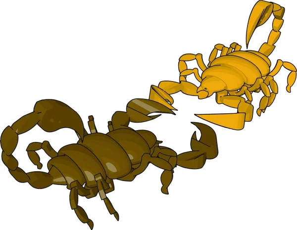 Tryb Scorpion Ilustracja Wektor Białym Tle — Wektor stockowy