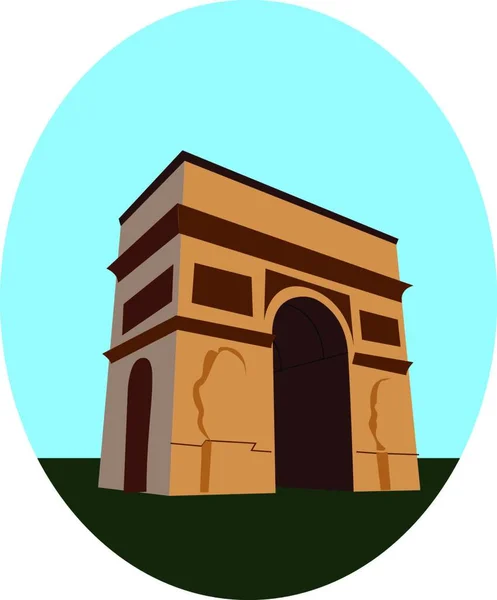 Arc Triomphe Illustration Vecteur Sur Fond Blanc — Image vectorielle