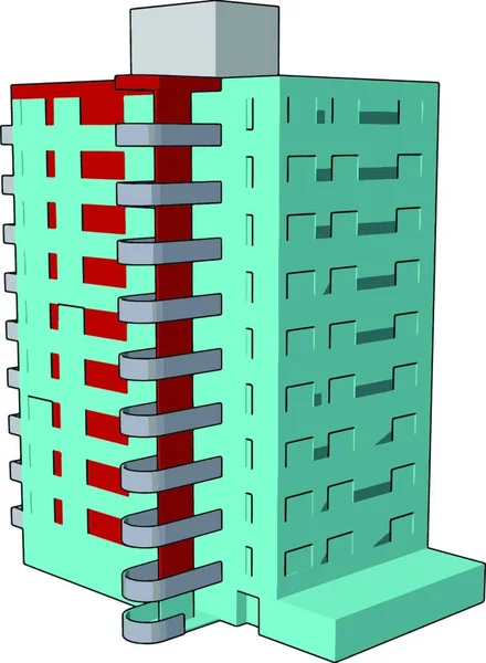 建物のベクトル図 — ストックベクタ