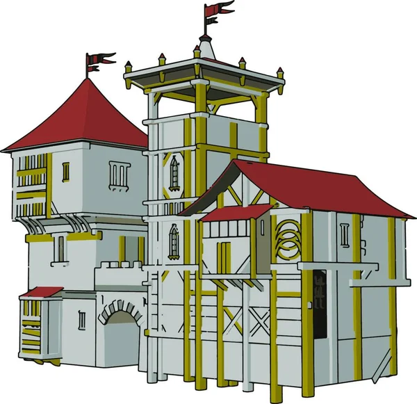 Векторная Иллюстрация Здания Городе — стоковый вектор