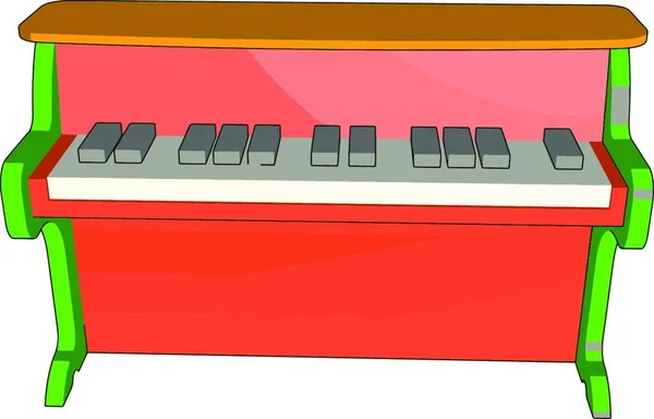 Червона Фортепіанна Іграшка Ілюстрація Вектор Білому Тлі Ілюстрація Вектор Білому — стоковий вектор