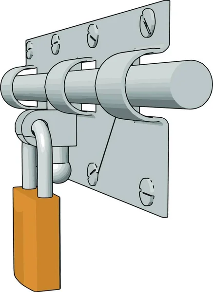 Ilustracja Wektorowa Rysunkowego Kłódki — Wektor stockowy