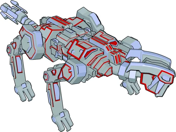 Illustration Eines Roboters — Stockvektor