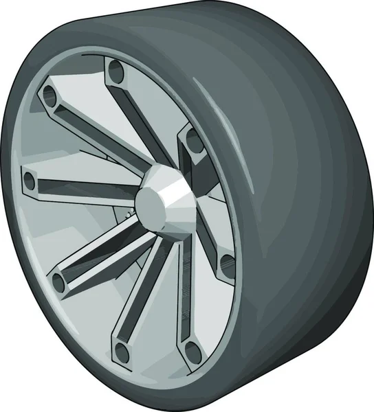 Значок Автомобільних Шин Мультфільм Колеса Векторні Ілюстрації — стоковий вектор