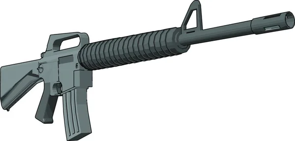 ミリタリーライフル銃 イラスト 白い背景にベクトル — ストックベクタ