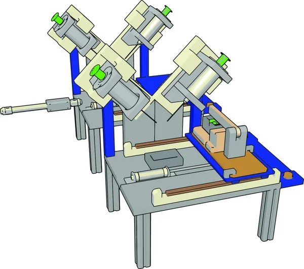 Scies Table Machine Illustration Vecteur Sur Fond Blanc — Image vectorielle