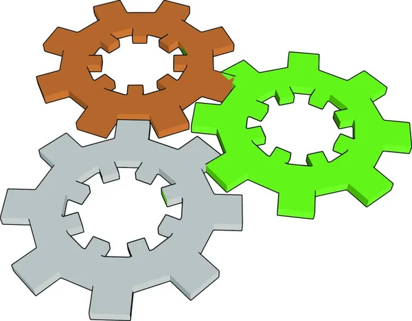 Gears Cogs Vector Illustration — Stock Vector