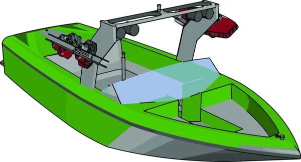 Sürat Teknesi Modeli Illüstrasyon Beyaz Arka Plan Vektör — Stok Vektör