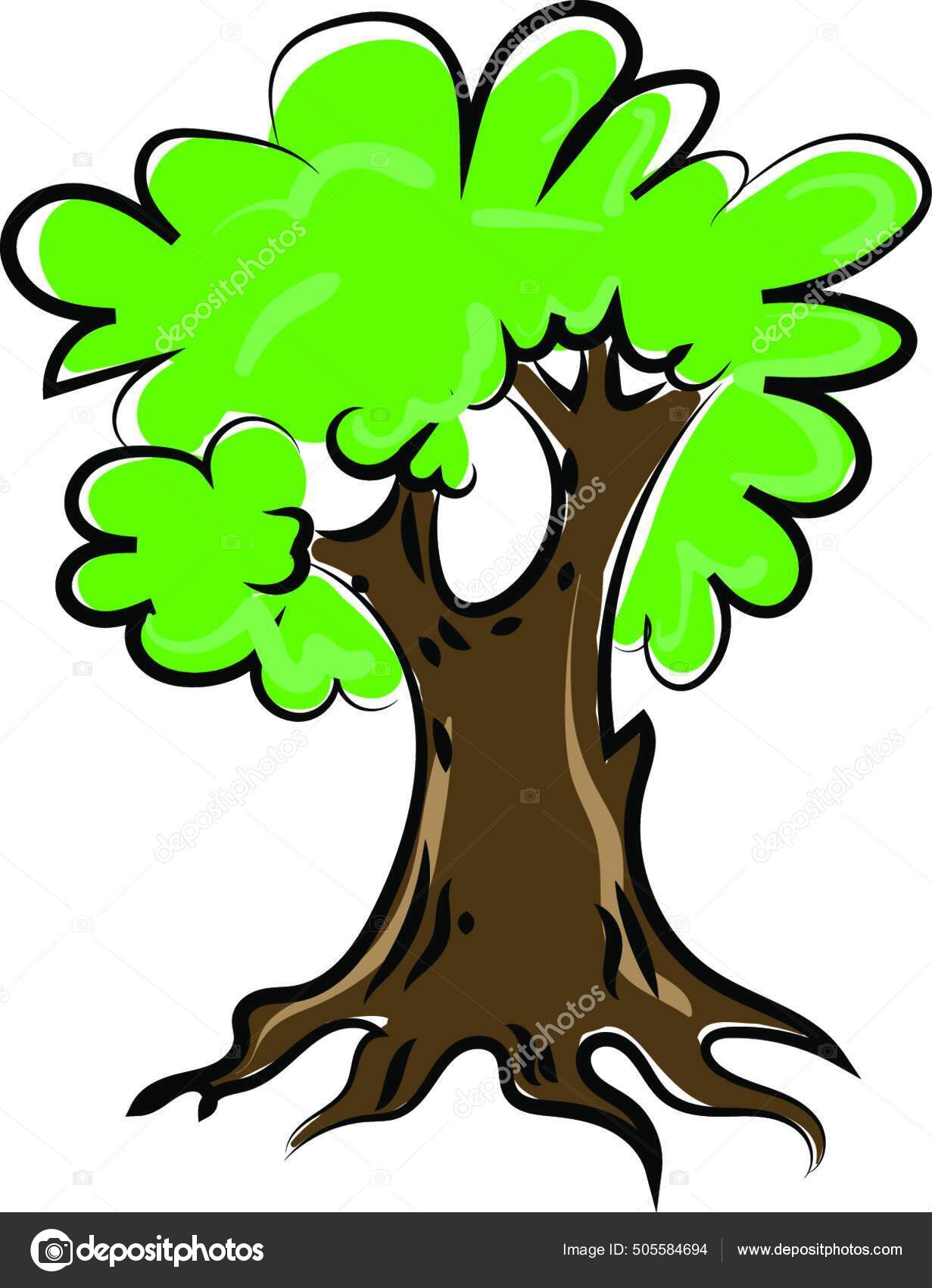 森の木 イラスト 白い背景のベクトル ストックベクター ©PantherMediaSeller 505584694, image size:1231x1700