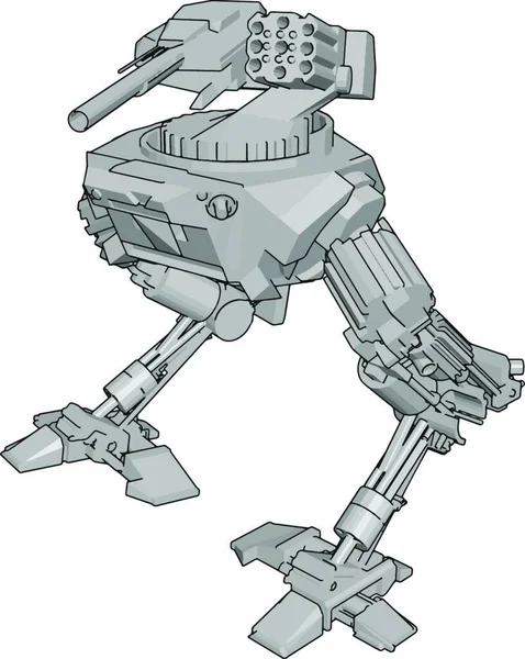 Robot Guerre Blanche Illustration Vecteur Sur Fond Blanc — Image vectorielle