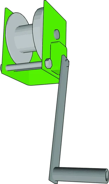 Зеленый Инструмент Крошки Иллюстрация Вектор Белом Фоне — стоковый вектор