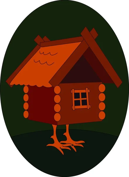 Huis Met Poten Illustratie Vector Witte Achtergrond — Stockvector