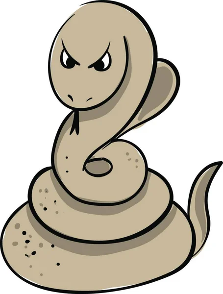 Cobra cobra-rei do desenho animado no fundo branco - Fotos de arquivo  #27977611