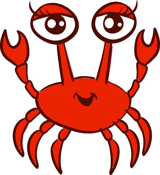 Crab Icon Cartoon Illustration Octopus Vector Icons Web — Stock Vector