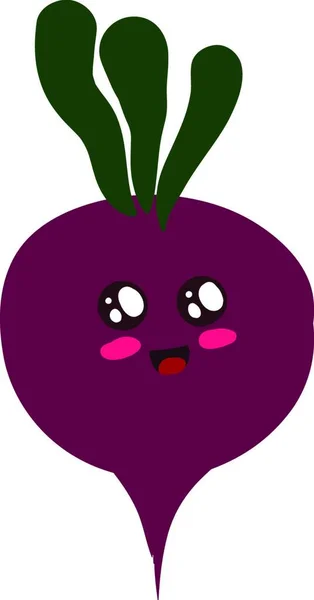 一个可爱的紫色萝卜的例子 — 图库矢量图片