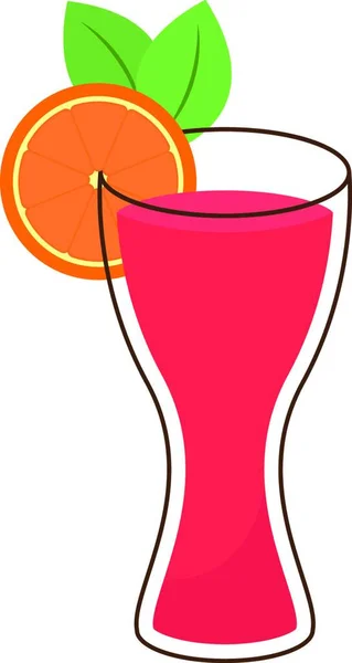 Cocktail Orange Illustration Vector White Background — Stock Vector