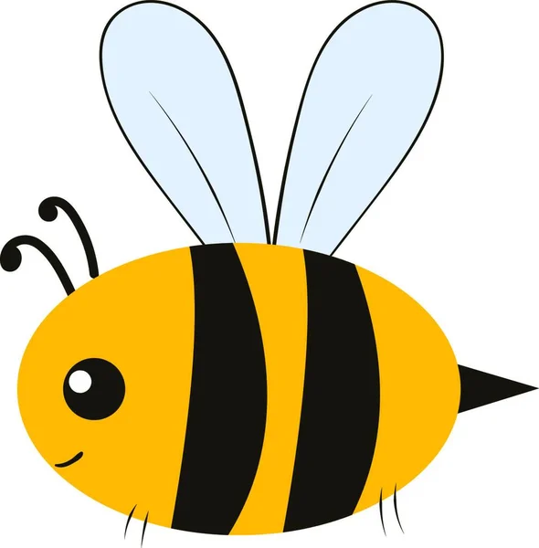 Niedliche Biene Mit Gelben Augen — Stockvektor