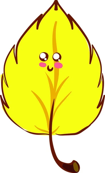 Illustration Vectorielle Une Jolie Fleur Jaune Dessin Animé — Image vectorielle