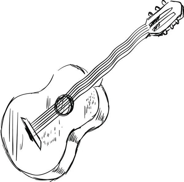 Vectorillustratie Van Een Gitaar — Stockvector