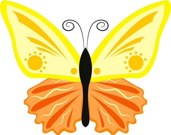 Mariposa Sobre Fondo Blanco — Vector de stock