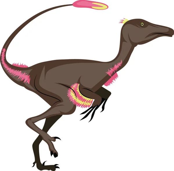 Ilustración Dinosaurio Con Dragón — Vector de stock