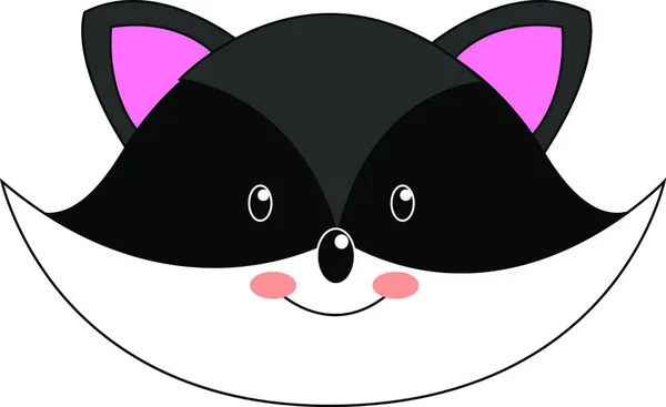 Cute Little Raccoon Ilustracja Wektor Białym Tle — Wektor stockowy