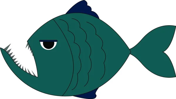 Illustration Poisson Dessin Animé Mignon — Image vectorielle