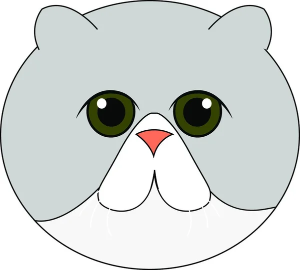 Śmieszne Tłuszcz Kot Ilustracja Wektor Białym Tle — Wektor stockowy