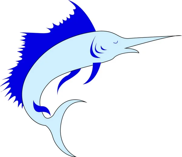 Illustration Blue Shark Whale — Stock Vector