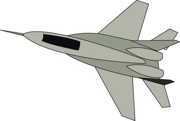 戦闘機ミグ29 イラスト 白い背景にベクトル — ストックベクタ