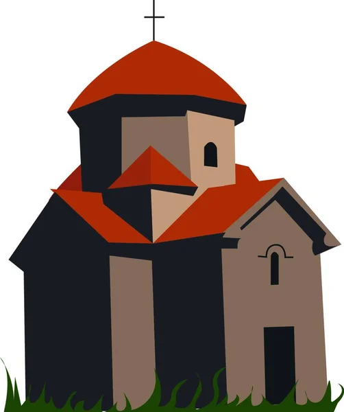Ilustrace Domu Střechou — Stockový vektor